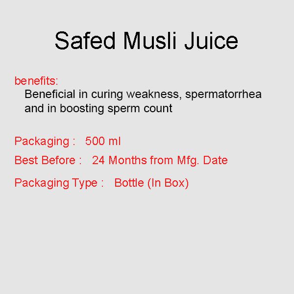 Safed Musli Juice